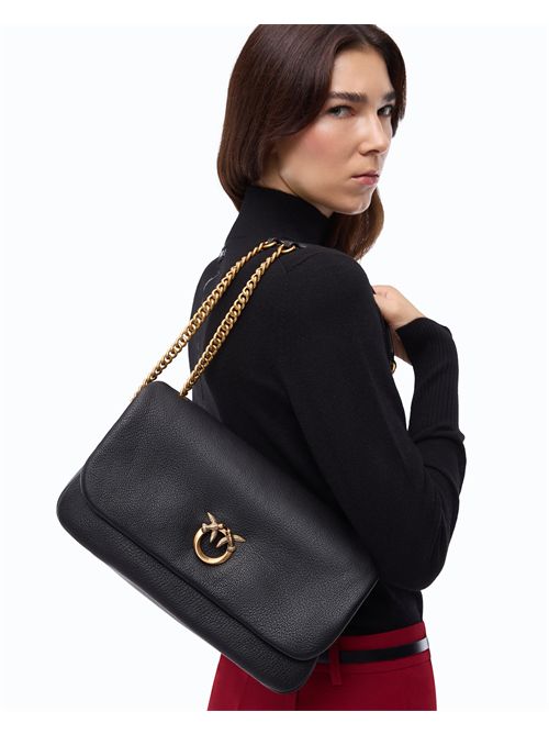 Borsa a tracolla media Love Bag Click Soft Horizontal in pelle fiore PINKO | 107022A3CX/Z99Q